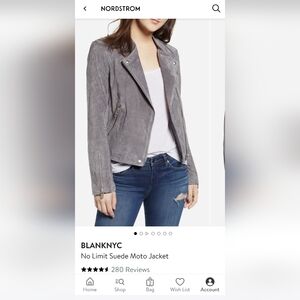 BLANK NYC Gray Suede Jacket size Med
